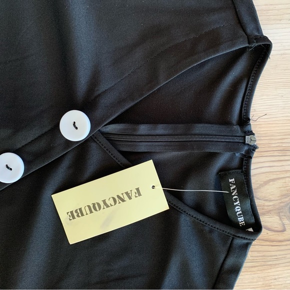 NWT Fancyqube Long Black Gothic Dress - Picture 7 of 12